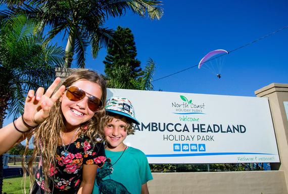 welcome sign to Nambucca headland