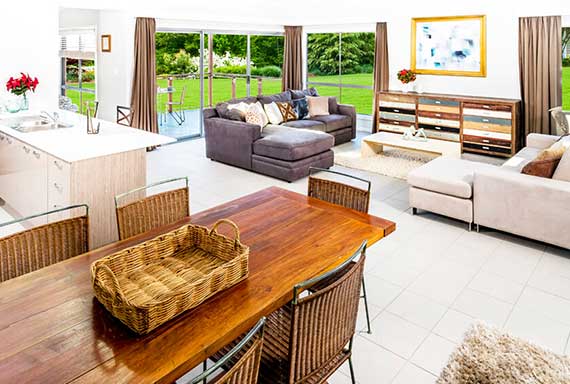 inside living area of a house