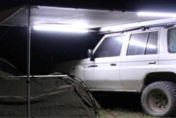 lights over 4WD under tarp