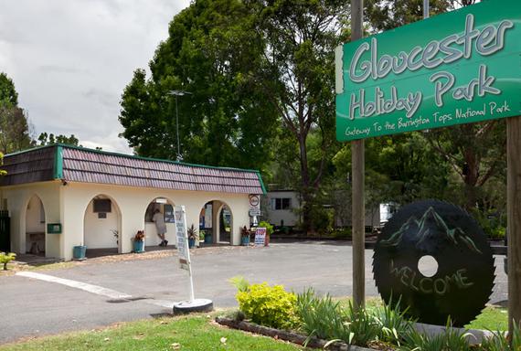 welcome sign and admin building of Gloucester park