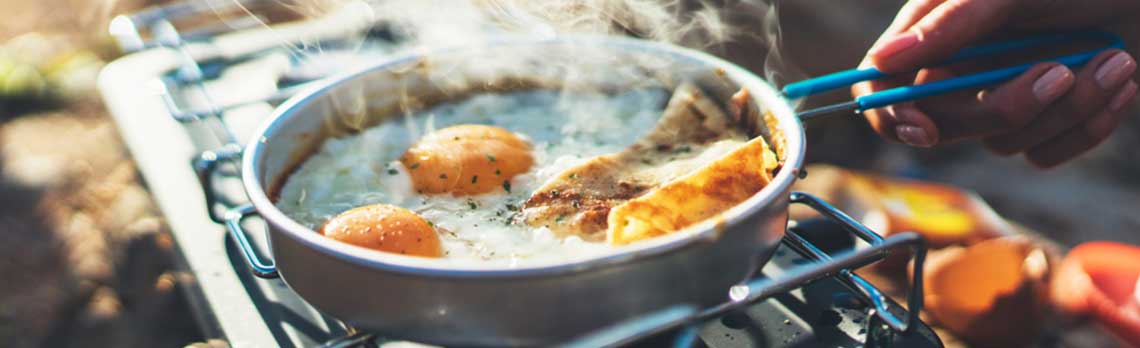 Breakfast Eggs on Campstove