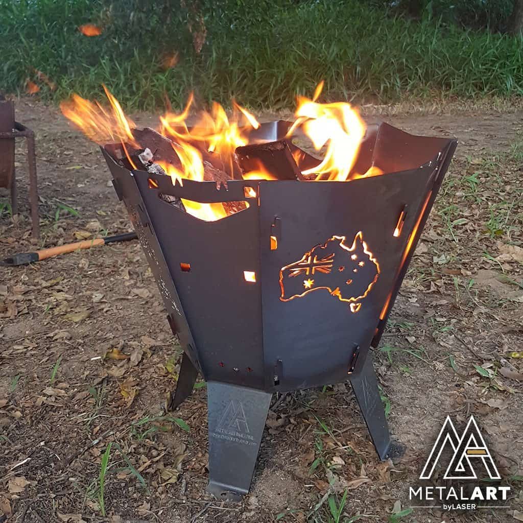 close up of fire pit