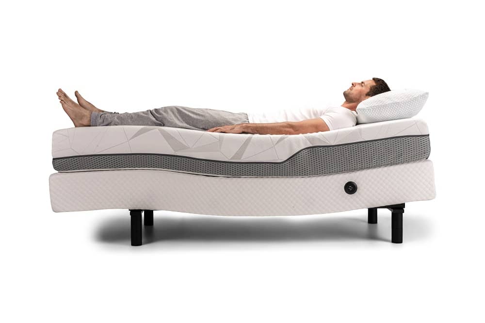 man lying on mattress
