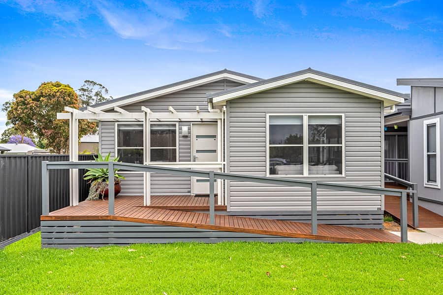 front of home with accessible entry