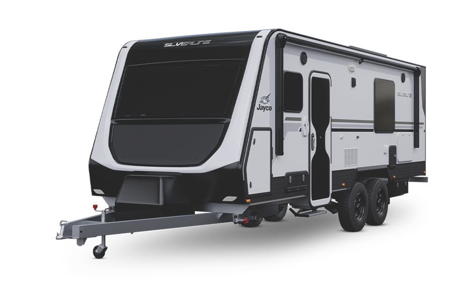 studio shot of Jayco caravan