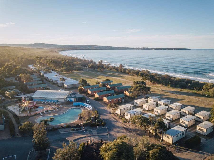 ariel shot of Pambula beach park
