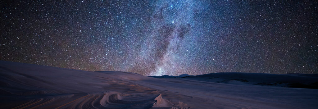 Staring night on the sand dunes in new south wales