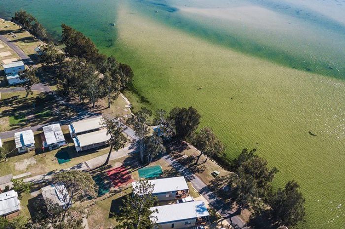 ariel shot of lake conjola