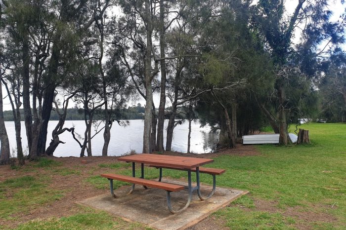 Shoalhaven river park bench