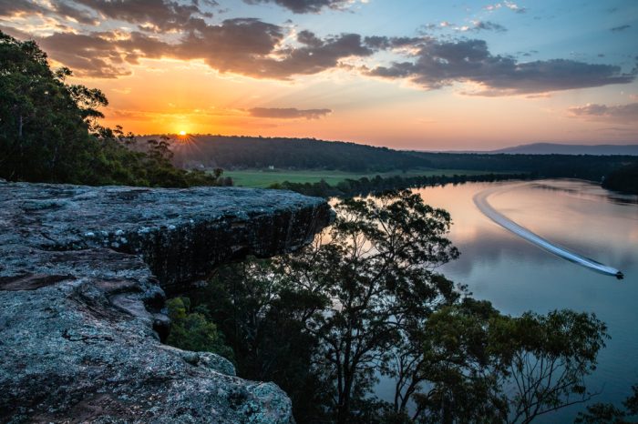 Sunset on Hanging Rock at Nowra Showground