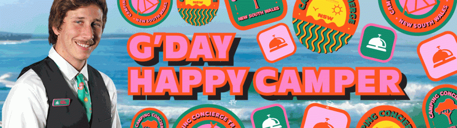 Rotating images of camping concierge